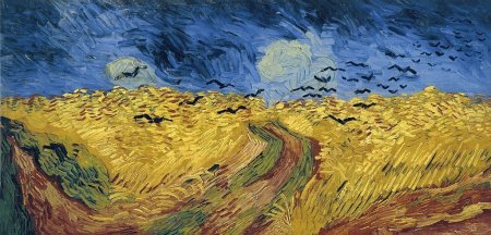 Wheatfield with crows